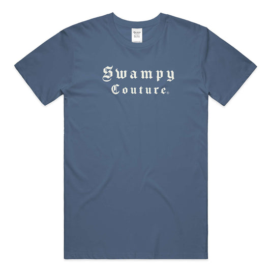 Premium Pigment Dye Tee - Slate Blue - Swampy Couture - tshirt