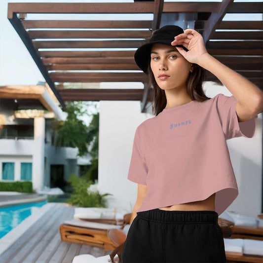 Cali Crop Top - Desert Pink - Swampy Couture - tshirt