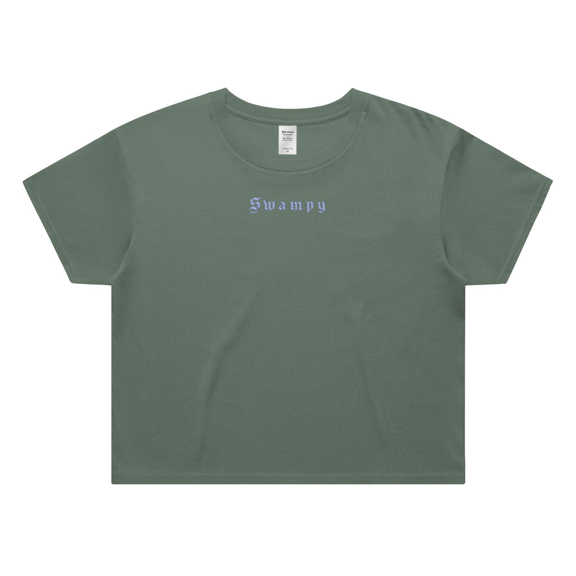 Cali Crop Top - Royal Pine - Swampy Couture - tshirt