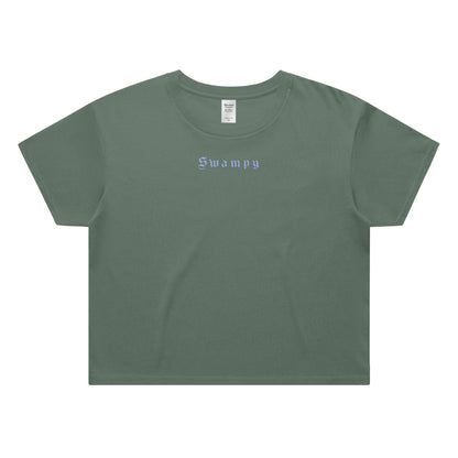 Cali Crop Top - Royal Pine - Swampy Couture - tshirt