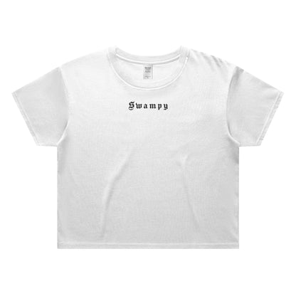 Cali Crop Top - White - Swampy Couture - tshirt