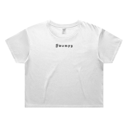 Cali Crop Top - White - Swampy Couture - tshirt