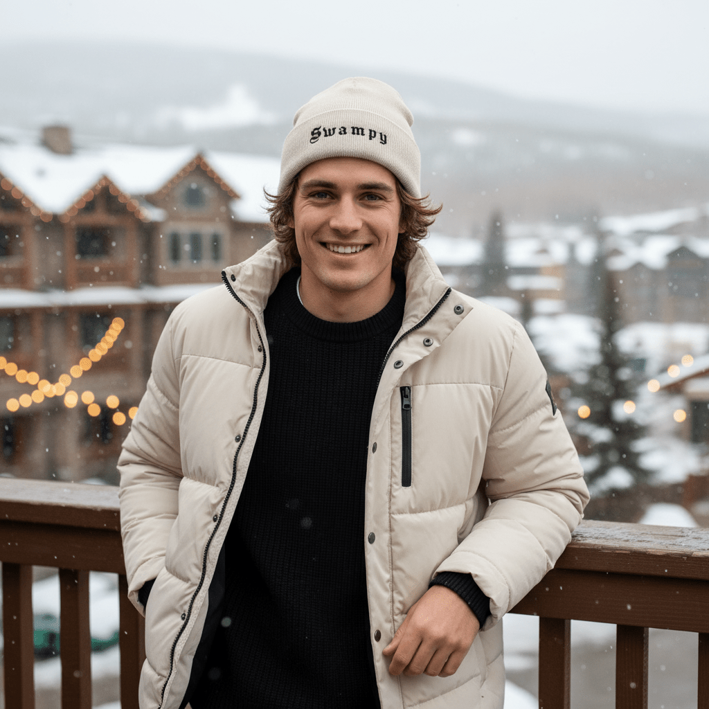 Cuff Beanie - Ecru - Swampy Couture - beanie