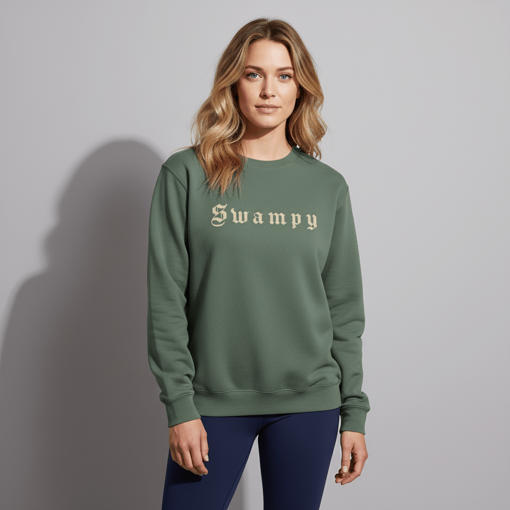 Heavyweight Crewneck - Alpine Green - Swampy Couture - sweatshirt