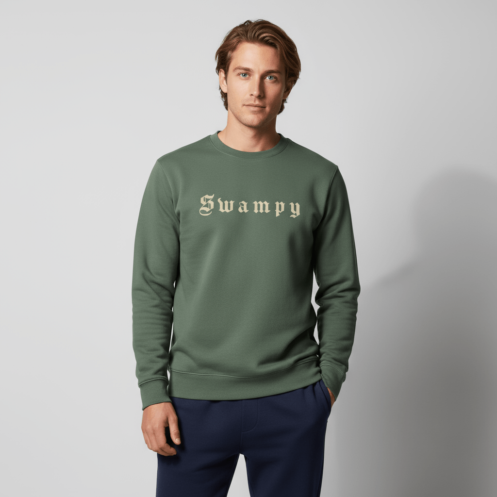 Heavyweight Crewneck - Alpine Green - Swampy Couture - sweatshirt