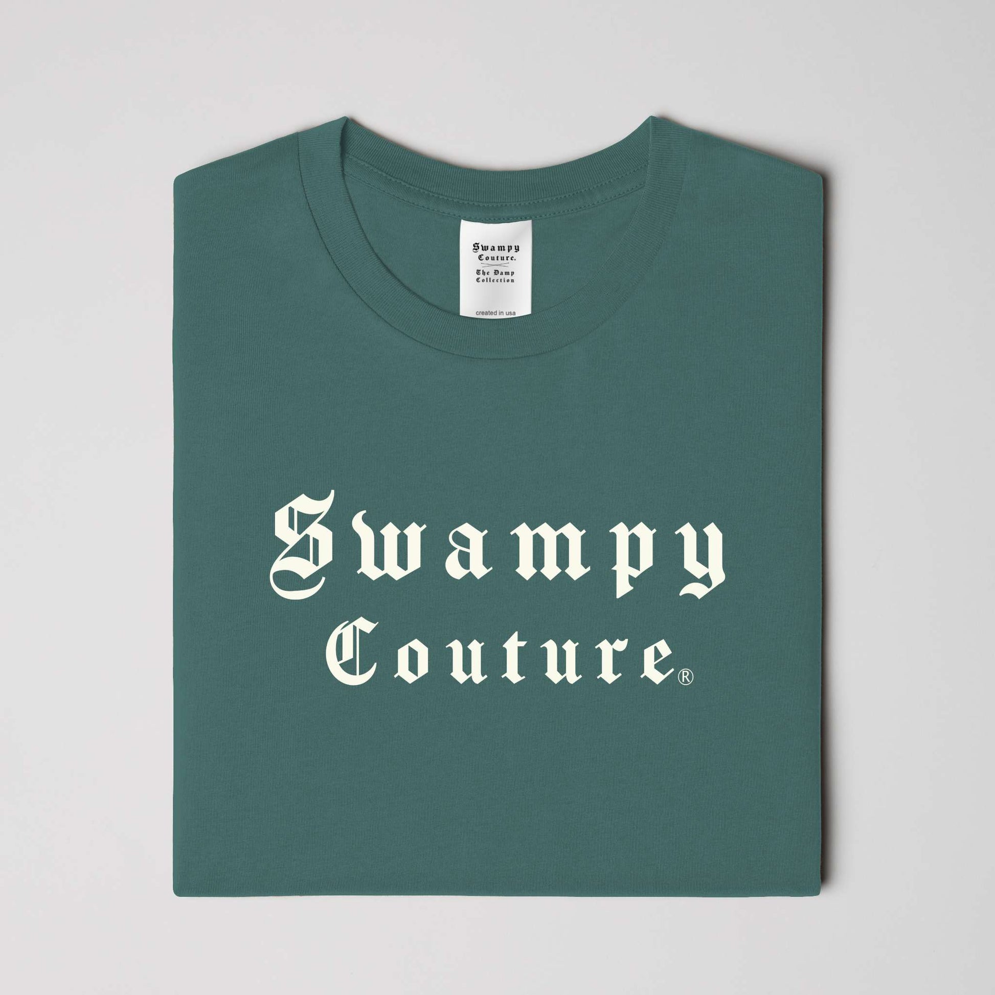 Premium Pigment Dye Tee - Alpine Green - Swampy Couture - tshirt