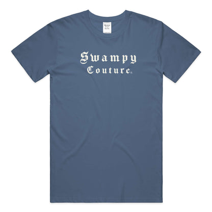 Premium Pigment Dye Tee - Slate Blue - Swampy Couture - tshirt