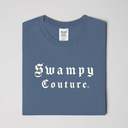 Premium Pigment Dye Tee - Slate Blue - Swampy Couture - tshirt