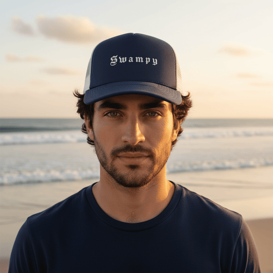 Trucker Hat - Navy - Swampy Couture - hat