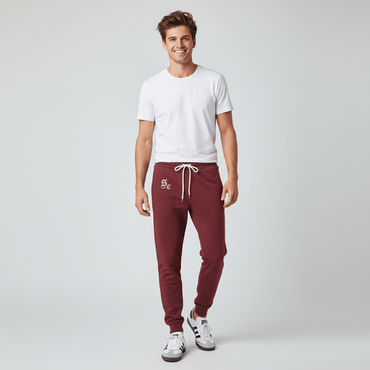 Unisex Premium Joggers - Maroon - Swampy Couture - pants
