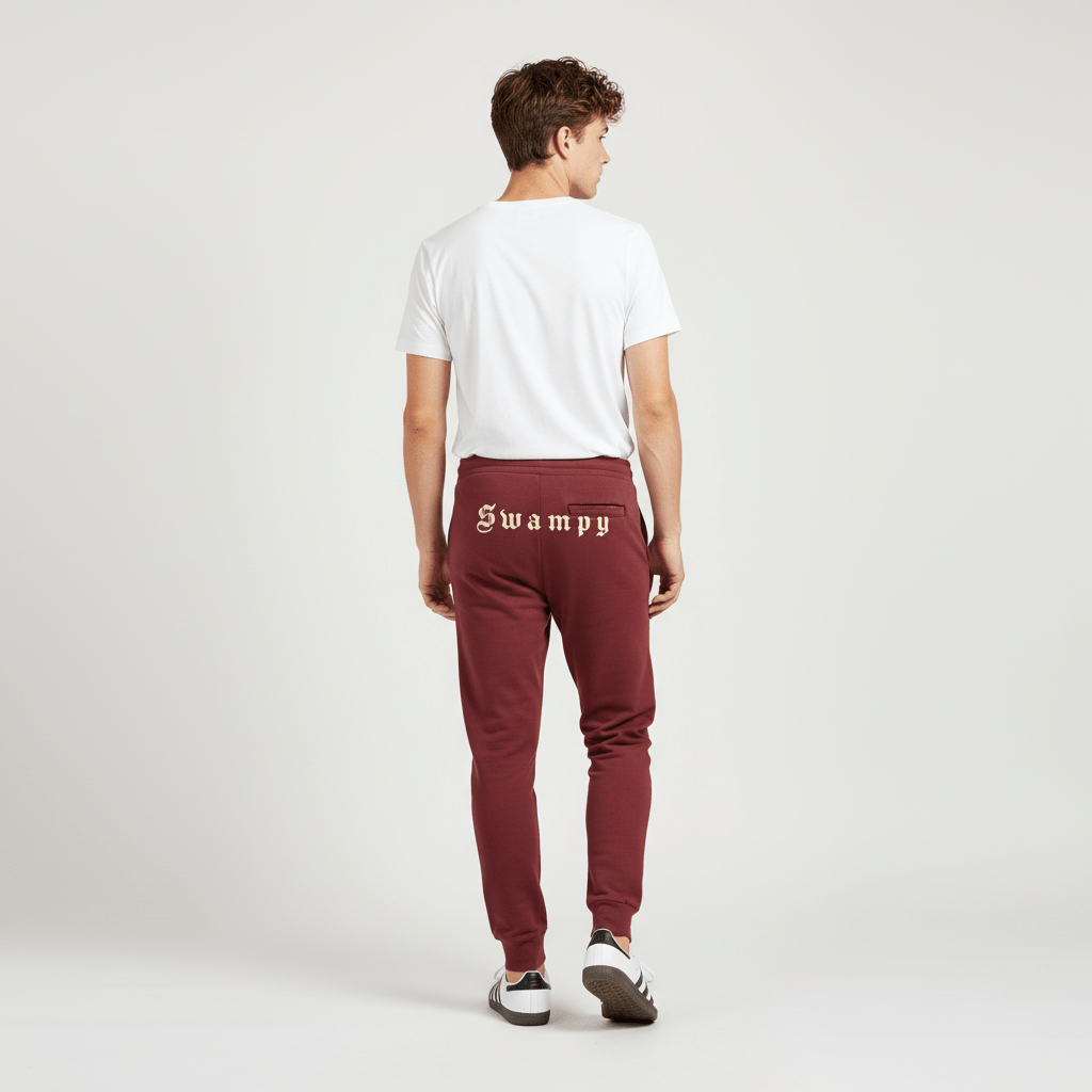 Unisex Premium Joggers - Maroon - Swampy Couture - pants