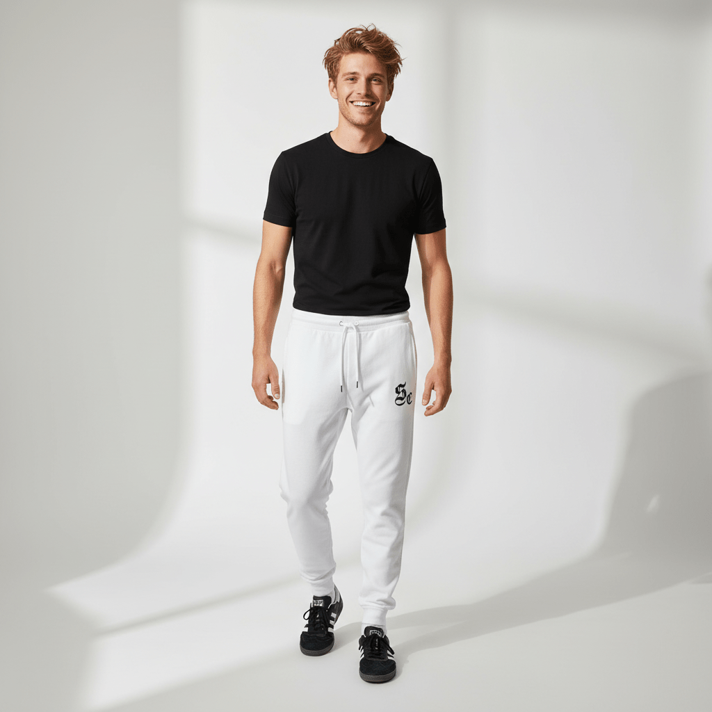 Unisex Premium Joggers - White - Swampy Couture - pants
