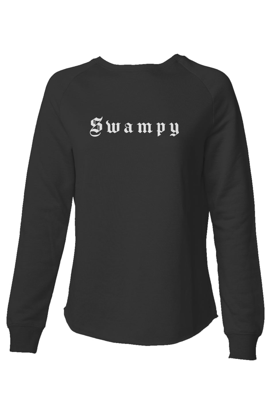 Women's Lightweight Premium Wash Sweatshirt - Black - Swampy Couture - sweatshirt