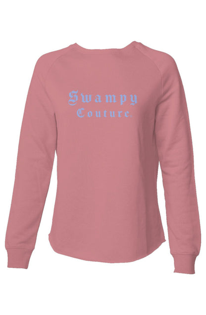 Women's Lightweight Premium Wash Sweatshirt - Dusty Rose - Swampy Couture - sweatshirt
